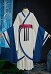 Kusuriya no Hitorigoto Neko-Neko Cosplay Costume Hanfu Style Blue White Top Skirt with Shawl