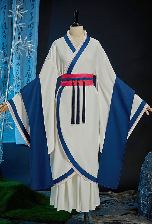 Kusuriya no Hitorigoto Neko-Neko Cosplay Costume Hanfu Style Blue White Top Skirt with Shawl Kusuriya no Hitorigoto Neko-Neko Cosplay Costume Hanfu Style Blue White Top Skirt with Shawl