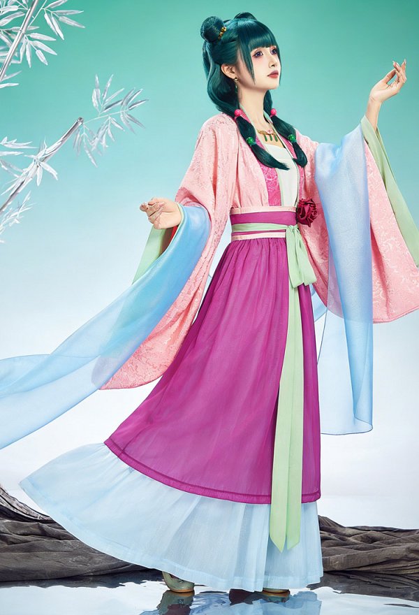 Premium Edition Kusuriya no Hitorigoto Maomao Cosplay Kostüm Weste und Mantel mit Rock und Schal