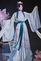 Kusuriya no Hitorigoto jinshi Moon Fariy Skin Cosplay Costume Wide-sleeved Top and Skirt with Tank Top and Waist Belt Kusuriya no Hitorigoto jinshi Moon Fariy Skin Cosplay Costume Wide-sleeved Top and Skirt with Tank Top and Waist Belt