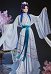 Kusuriya no Hitorigoto jinshi Moon Fariy Skin Cosplay Costume Wide-sleeved Top and Skirt with Tank Top and Waist Belt