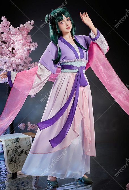 Kusuriya no Hitorigoto Neko Neko Mondfee Figur Haut Cosplay Kostüm Futter und Mantel mit Rock und Schal