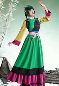 2026 Movie Ver Kusuriya no Hitorigoto Neko-Neko Cosplay Costume Top and Skirt with Waist Sash and Headpiece