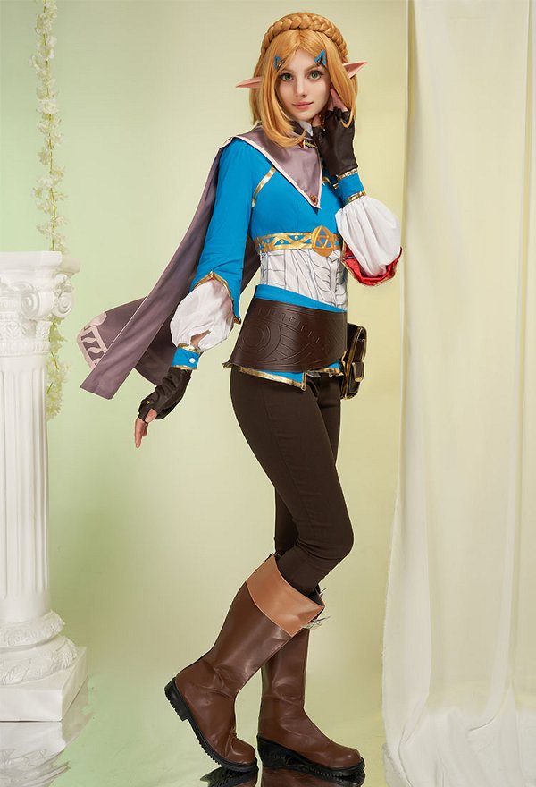 The Legend Of Zelda: Tears Of The Kingdom Princess Zelda Cosplay Costume Camisa con Pantalones y Capucha The Legend Of Zelda: Tears Of The Kingdom Princess Zelda Cosplay Costume Camisa con Pantalones y Capucha
