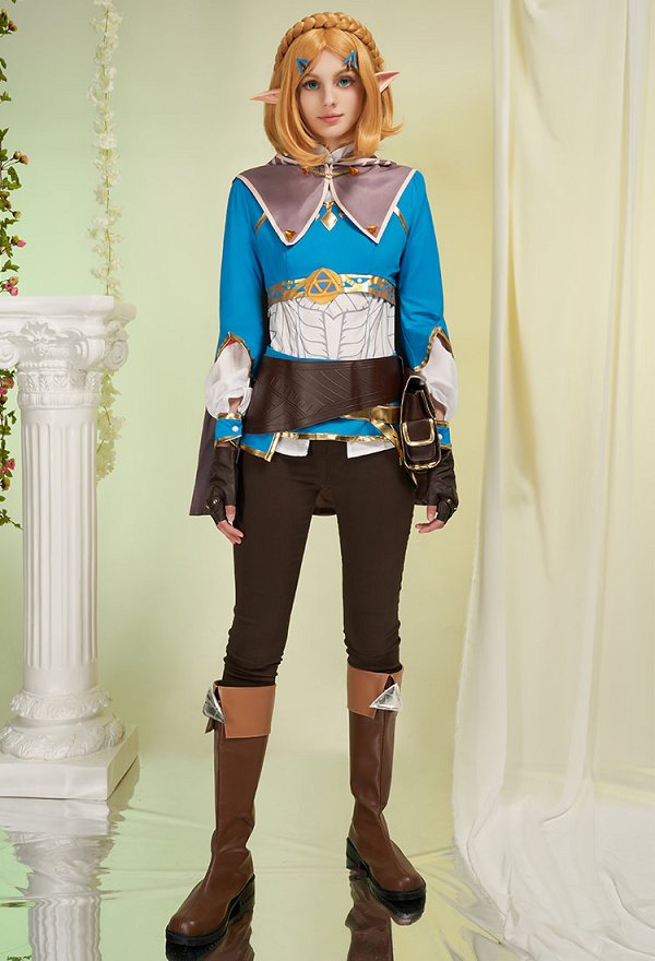 The Legend Of Zelda: Tears Of The Kingdom Princess Zelda Cosplay Costume Camisa con Pantalones y Capucha The Legend Of Zelda: Tears Of The Kingdom Princess Zelda Cosplay Costume Camisa con Pantalones y Capucha