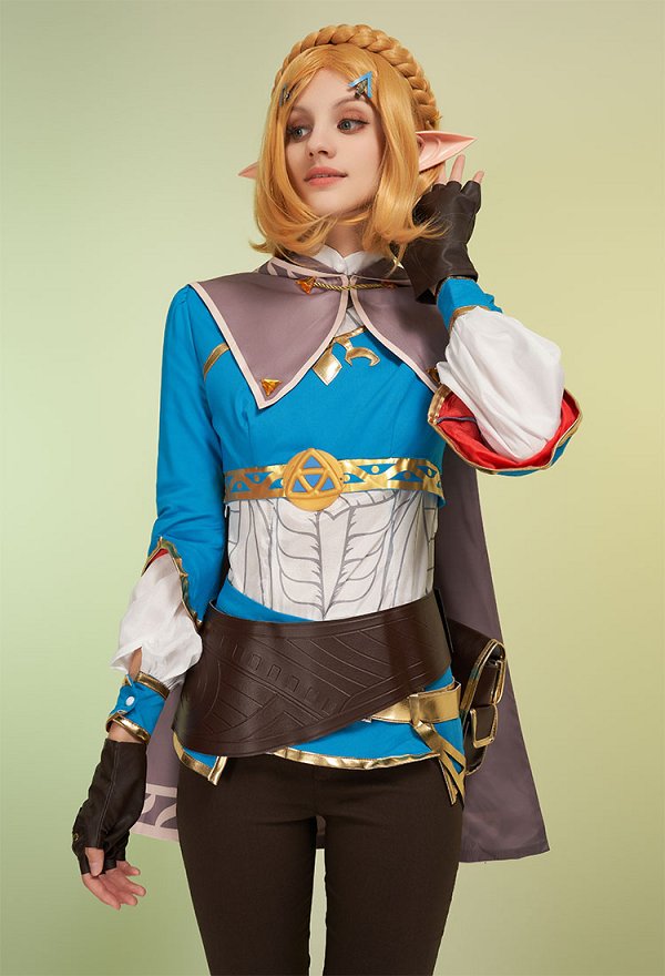 The Legend Of Zelda: Tears Of The Kingdom Princess Zelda Cosplay Costume Camisa con Pantalones y Capucha The Legend Of Zelda: Tears Of The Kingdom Princess Zelda Cosplay Costume Camisa con Pantalones y Capucha