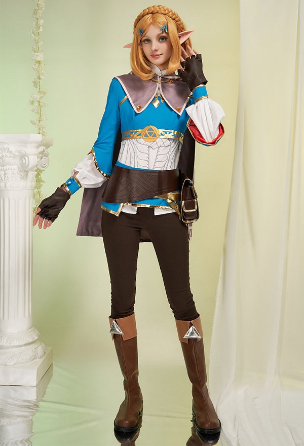 The Legend Of Zelda: Tears Of The Kingdom Princess Zelda Cosplay Costume Camisa con Pantalones y Capucha The Legend Of Zelda: Tears Of The Kingdom Princess Zelda Cosplay Costume Camisa con Pantalones y Capucha