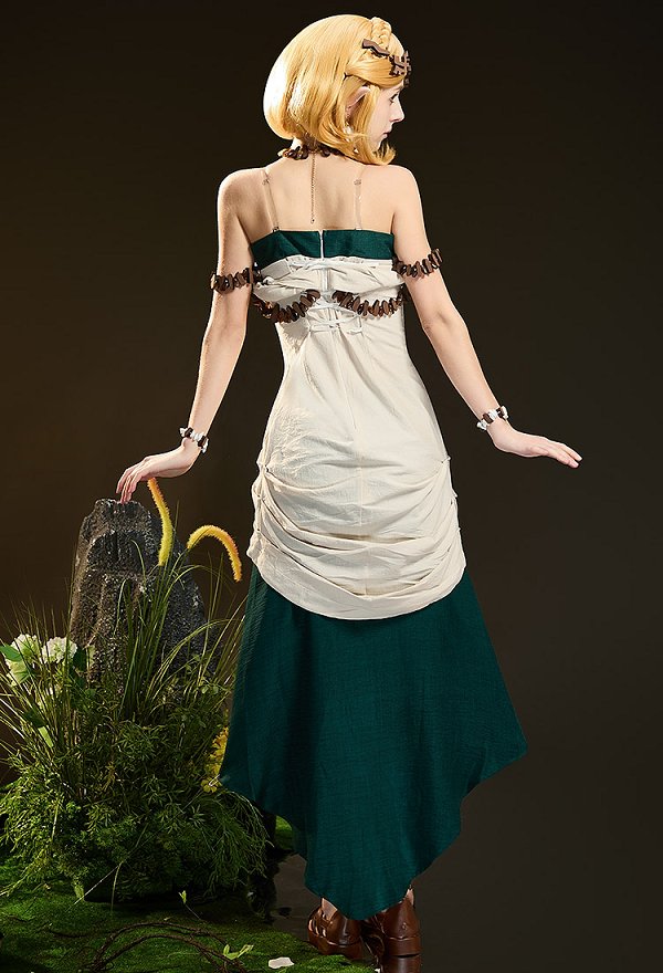 La Leyenda de Zelda: Tears Of The Kingdom Princesa Zelda Costume de Cosplay Vestido con Accesorios