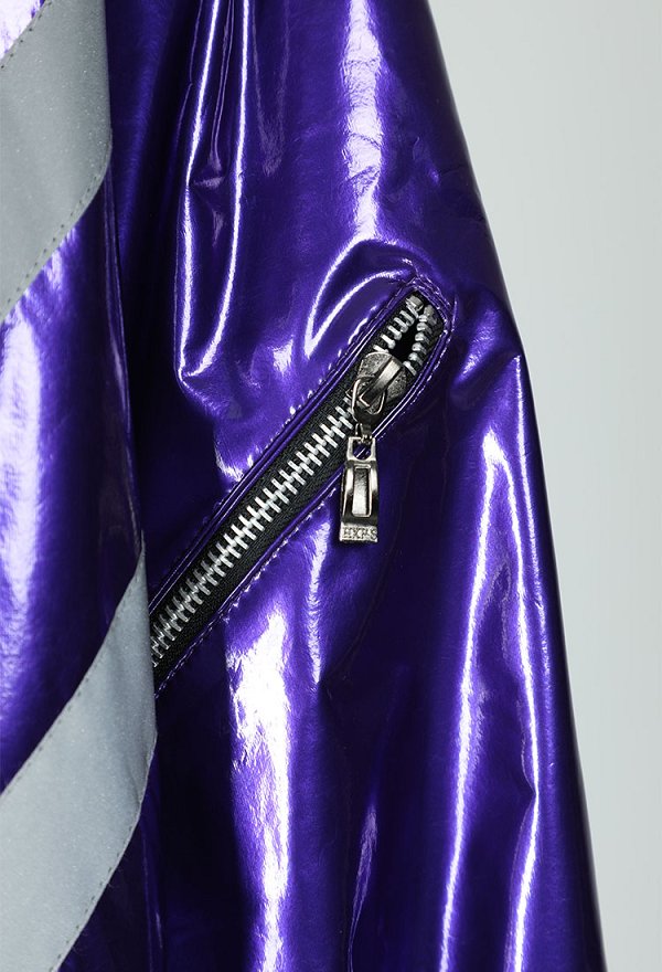 Tekken 8 Reina Cosplay Costume Purple Black Coat Vest and Pants with Gloves and Pantyhose