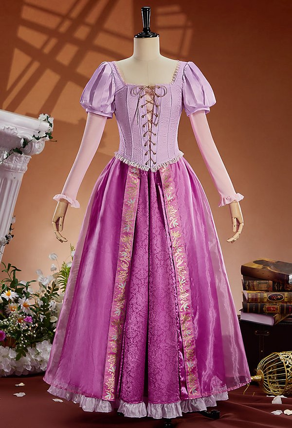 Animated Ver The Long Hair Princess Long Hair Princess Cosplay Costume Dress and Short-sleeve Jacket