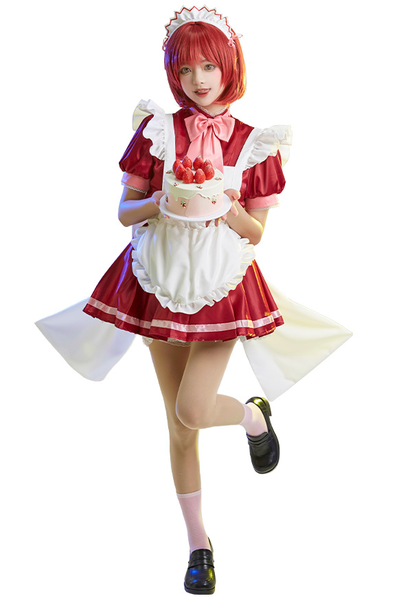Tokyo Mew Mew Costume de Cosplay Ichigo Momomiya Robe Style Maid Set avec Accessoires