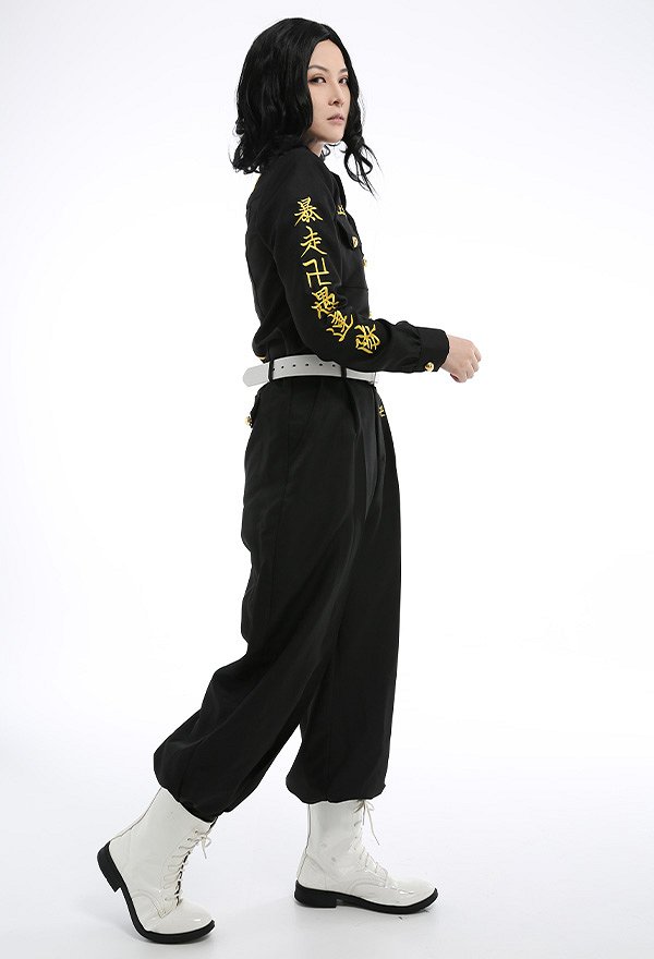 Tokyo Revengers Baji Keisuke Uniform Set Captain Suit Cosplay Costume Outfit with Belt
