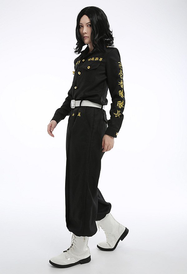 Tokyo Revengers Baji Keisuke Uniform Set Captain Suit Cosplay Costume Outfit with Belt