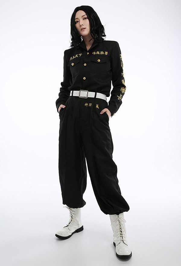 Tokyo Revengers Baji Keisuke Uniform Set Captain Suit Cosplay Costume Outfit with Belt