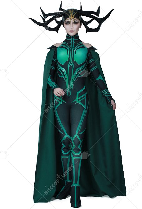 Traje de Cosplay de Superhéroe con Capa Inspirado por THOR 3: Ragnarok Hela Order to Made