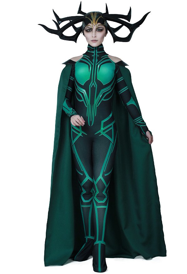 Traje de Cosplay de Superhéroe con Capa Inspirado por THOR 3: Ragnarok Hela Order to Made Traje de Cosplay de Superhéroe con Capa Inspirado por THOR 3: Ragnarok Hela Order to Made
