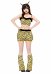 Halloween Outfit Japanischem Rotem Oni Tiger Muster Oberteil und Shorts mit Beinwärmern und Mütze