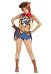 Toy Story Woody Cowgirl Cosplay Kostüm Tanktop und Weste mit Shorts und Hut