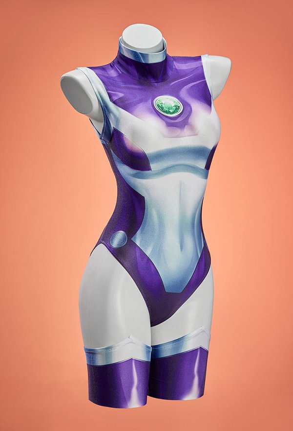 Costume de Cosplay Super Héroïne Combinaison Imprimé 3D Inspiré de Starfire Costume de Cosplay Super Héroïne Combinaison Imprimé 3D Inspiré de Starfire