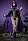 Super Heroine Halloween Bodysuit Cosplay Costume Cloak Inspired by Raven Make to Order