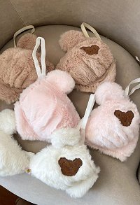 Ensemble de Lingerie Kawaii Cartoon de Style Scolaire avec Impression d'Ours