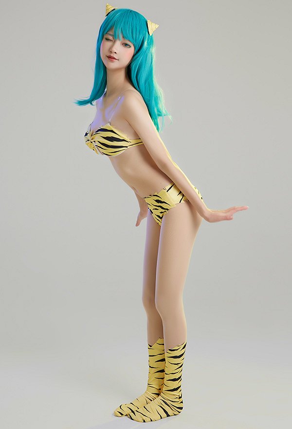 Anime Lum Cosplay Costume Bikini Swimsuit Set