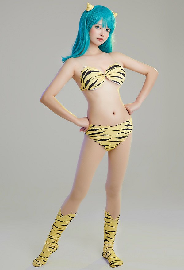 Anime Lum Cosplay Costume Bikini Swimsuit Set