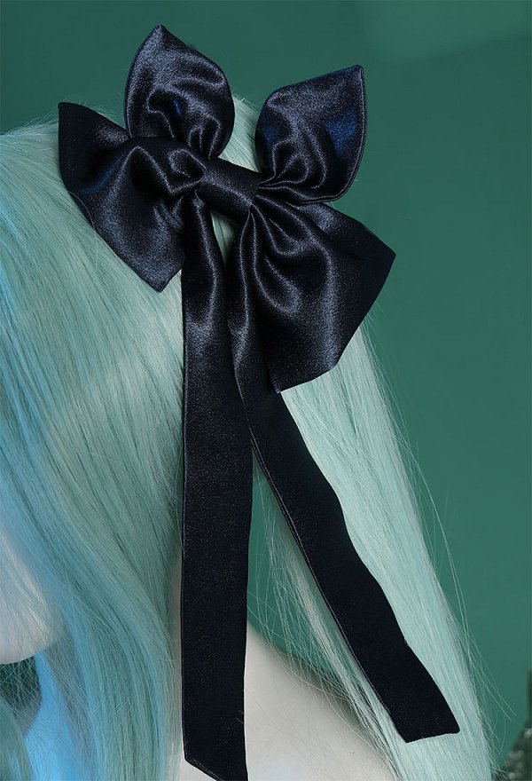 Vocal Cosplay Costume Dress and Sleeves with Hairpins and Thigh Socks
