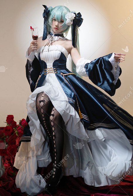 Vocal Chanteuse Virtuelle Costume de Cosplay Gala de Filles Goth Sexuelle et Magnifique pour 2023