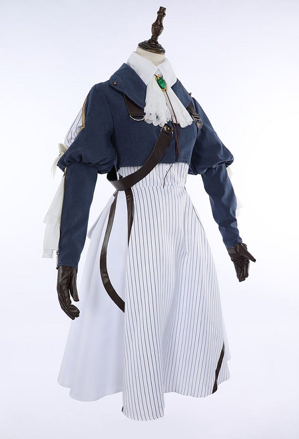 Violet Evergarden Cosplay Costume Lolita Dress and Jacket with Gloves and Socks