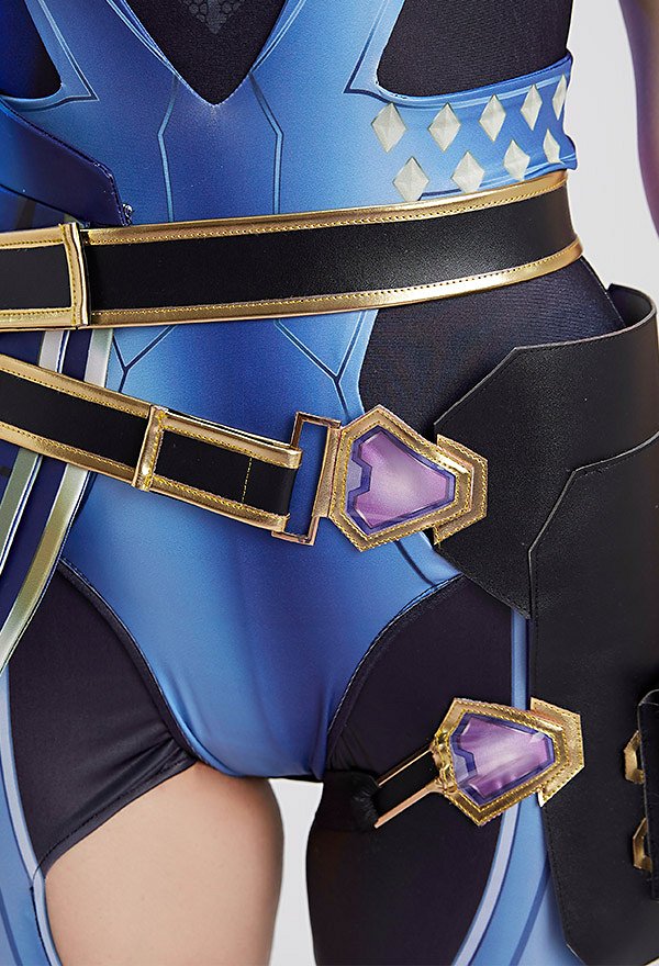 VALO Duelist Reyna Leotardo de Cosplay con Pantalones y Aretes