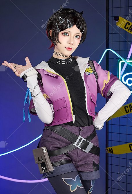 Disfraz de cosplay de Clove de VALO chaqueta y pantalones cortos y medias