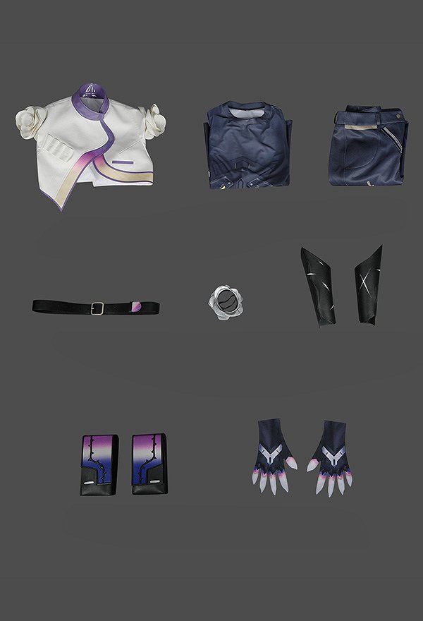 VALO Vyse Cosplay Costume Top Pants with Jacket and Waist Bag VALO Vyse Cosplay Costume Top Pants with Jacket and Waist Bag