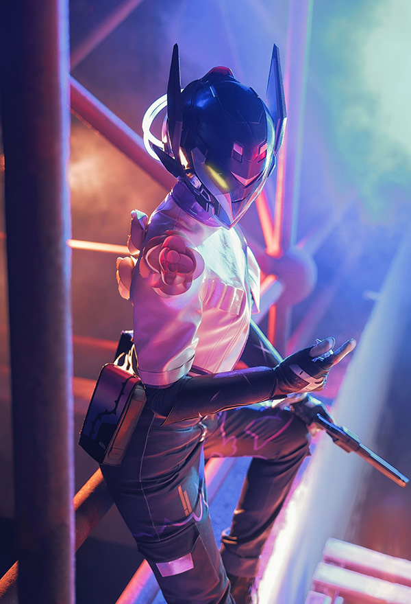 VALORANT Vyse Disfraz de Cosplay Top y pantalones con chaqueta y riñonera