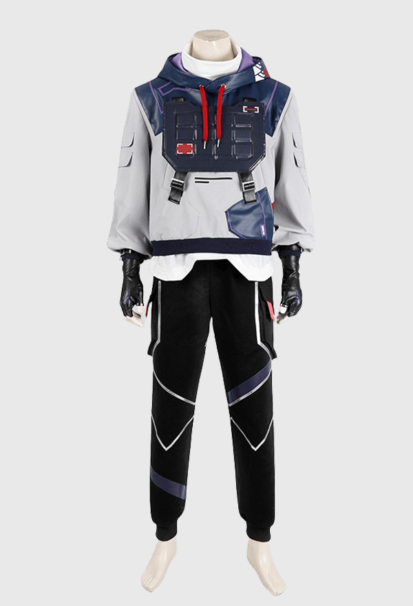 VALO ISO Cosplay Costume Hoodie Pantalones con Armadura Guantes