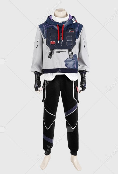 VALO ISO Cosplay Kostüm Hoodie Hose mit Rüstung Handschuhe