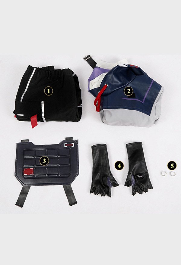 VALO ISO Cosplay Kostüm Hoodie Hose mit Rüstung Handschuhe