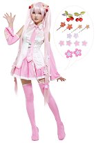 Costume de Cosplay Sakura avec Pince à Cheveux Sakura Costume de Cosplay Sakura avec Pince à Cheveux Sakura