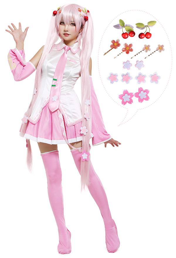 Sakura vocal Cosplay con Pinzas del Caballo de Sakura