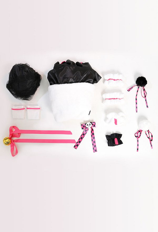Kawaii Halter Panda Dress Set with Socks Cute Outfits Cosplay Costume