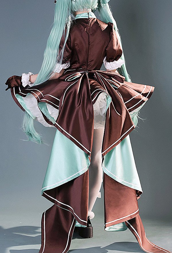 Bunny Princess Cosplay Costume Dress and Back Bow with Gloves and Headdress
