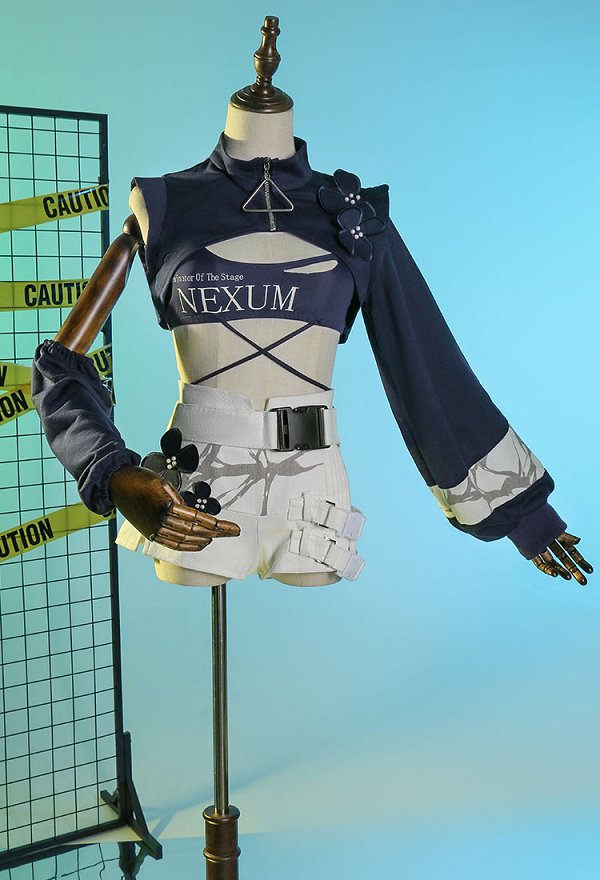 Vocal Cosplay Costume Bra and Shorts with Jacket and Leg Cover Vocal Cosplay Costume Bra and Shorts with Jacket and Leg Cover