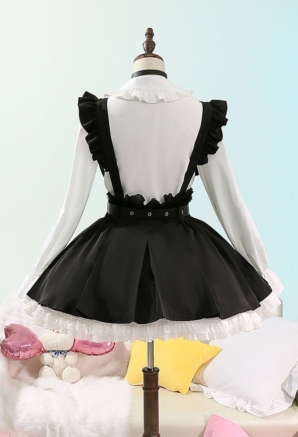 Vocal Cosplay Costume Shirt and Skirt with Belt and Thigh Socks