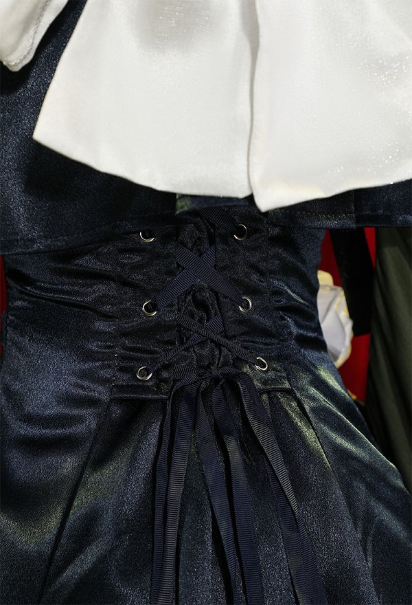 Vocal Kagamine Rin Disfraz de Cosplay Vestido de Fiesta Estilo Lolita Vintage con Capa Sombrero y Pulsera