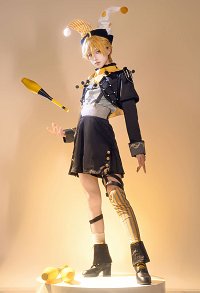 Vocal Len Cosplay Costume Shirt and Coat with Pants Hat