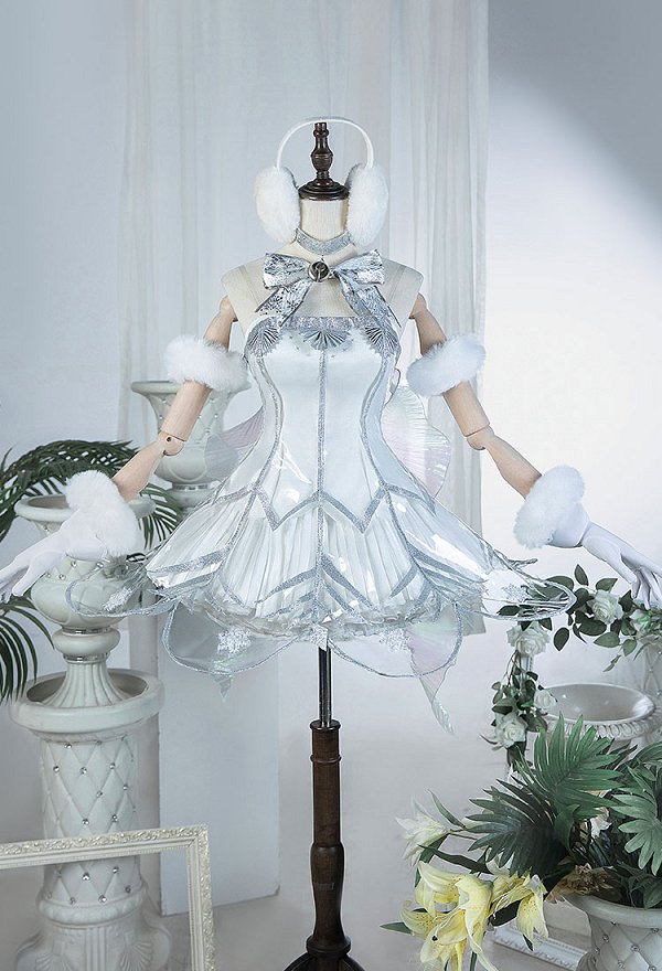 Série Vocal Symphony Cosplay Costume Robe avec jupe TPU et gants