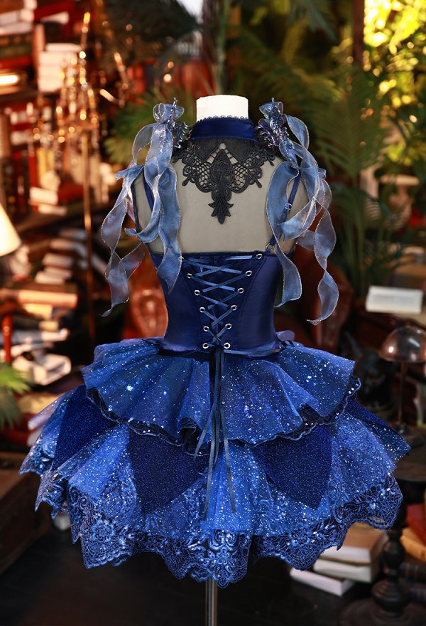 Vocal Eternal Night Figure Skin Cosplay Costume Top and Skirt with Headpiece and Gloves