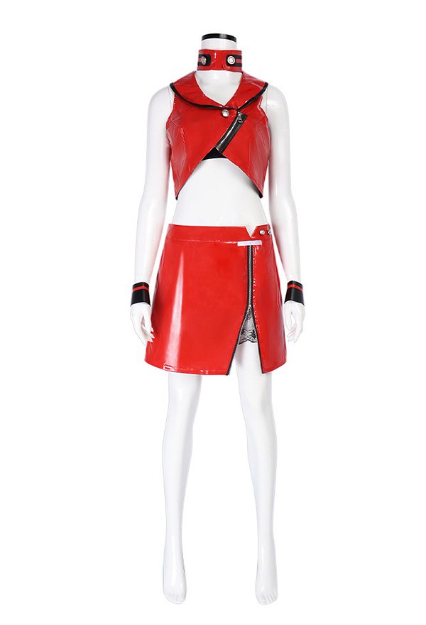 Disfraz de Cosplay de Vocal MEIKO V3 con Top sin Mangas con Falda y Choker Disfraz de Cosplay de Vocal MEIKO V3 con Top sin Mangas con Falda y Choker
