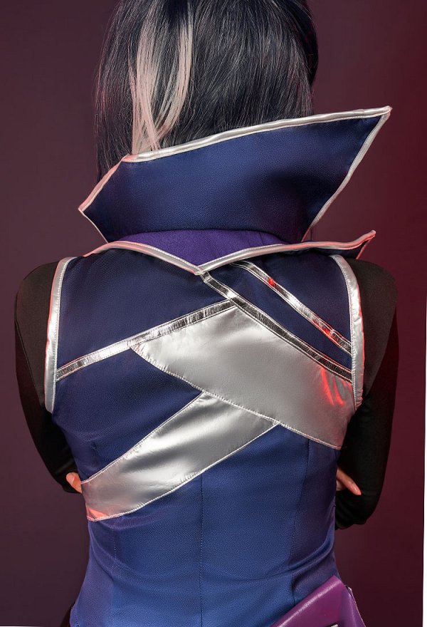 VALO Agent Fade Cosplay Costume Shirt and Trousers with Vest and Gloves