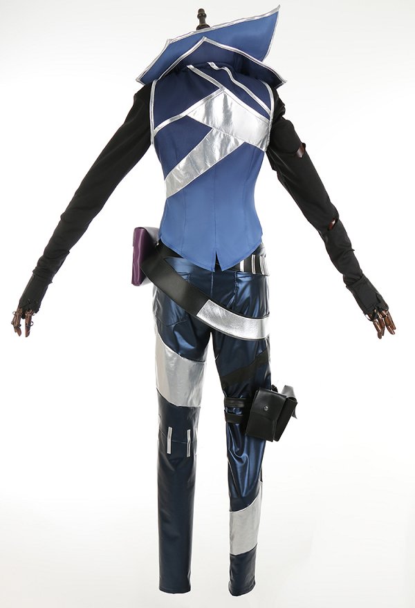 VALO Agent Fade Cosplay Costume Shirt and Trousers with Vest and Gloves